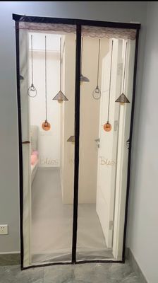 人気のマグネット式メッシュドアカーテン、ドアと窓用、通気性と機能性に優れ、カラフル